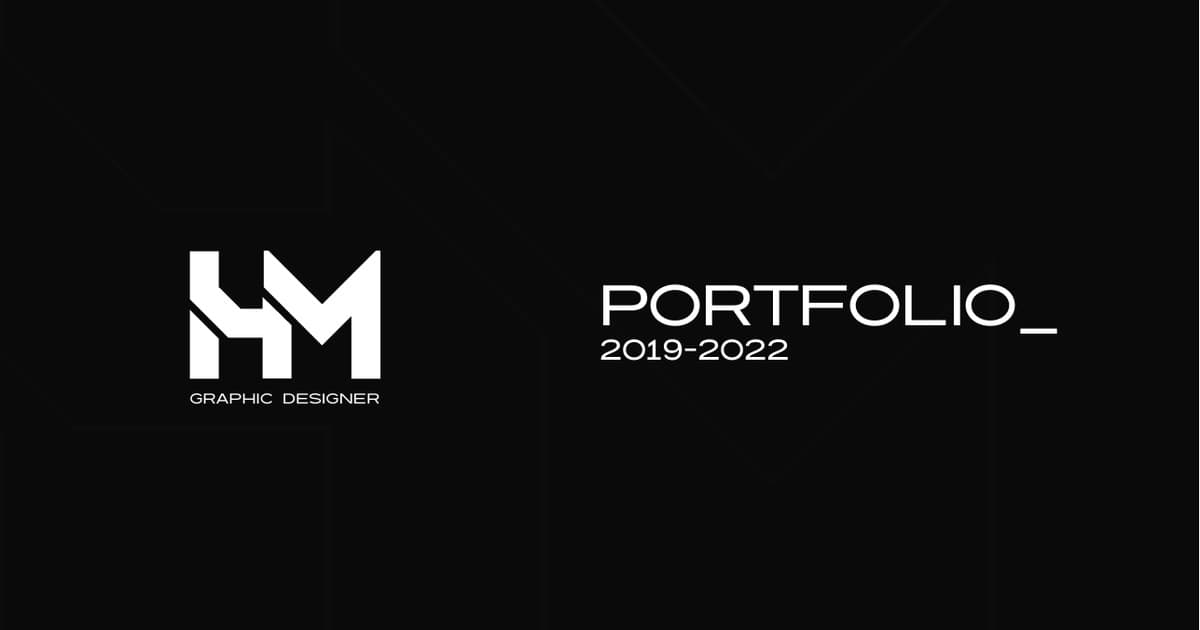 Cover of the HM graphic design portfolio